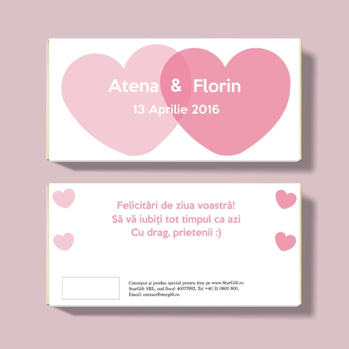 Chocolat personnalisé pour les couples