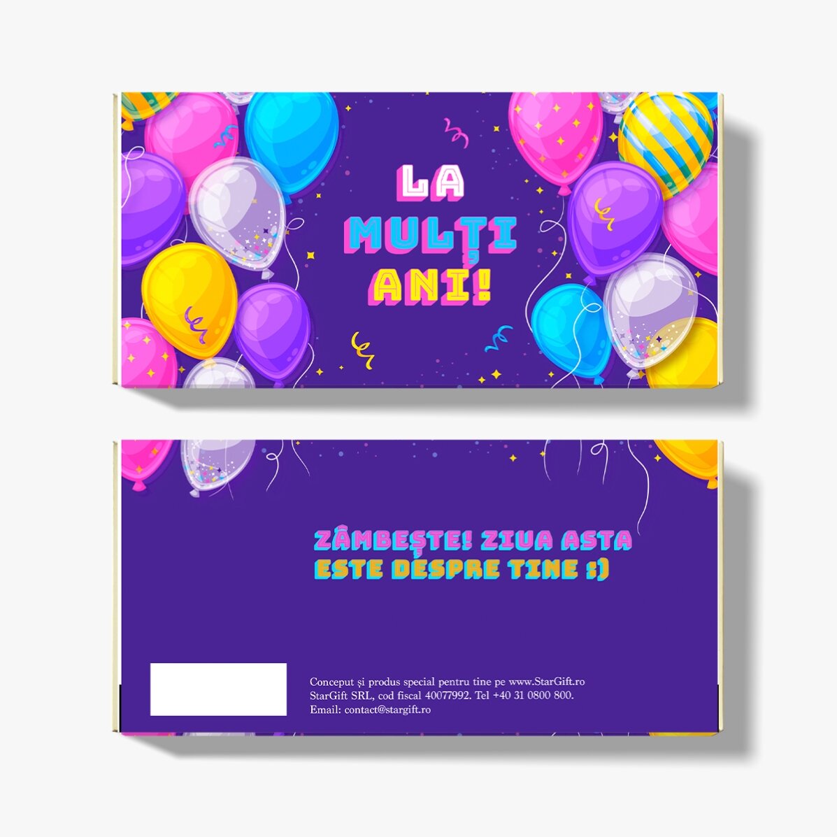 Chocolat personnalisé pour un anniversaire