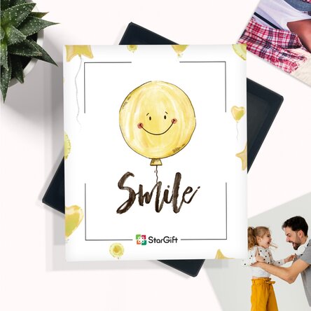 La boîte à souvenirs - 32 photos avec un message - modèle avec smiley