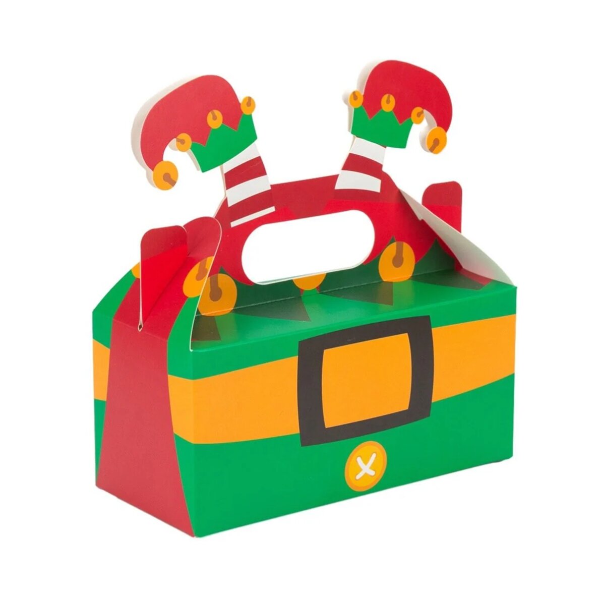 Coffret cadeau contenant des tasses, des boules de Noël, des bonbons, des jouets et d