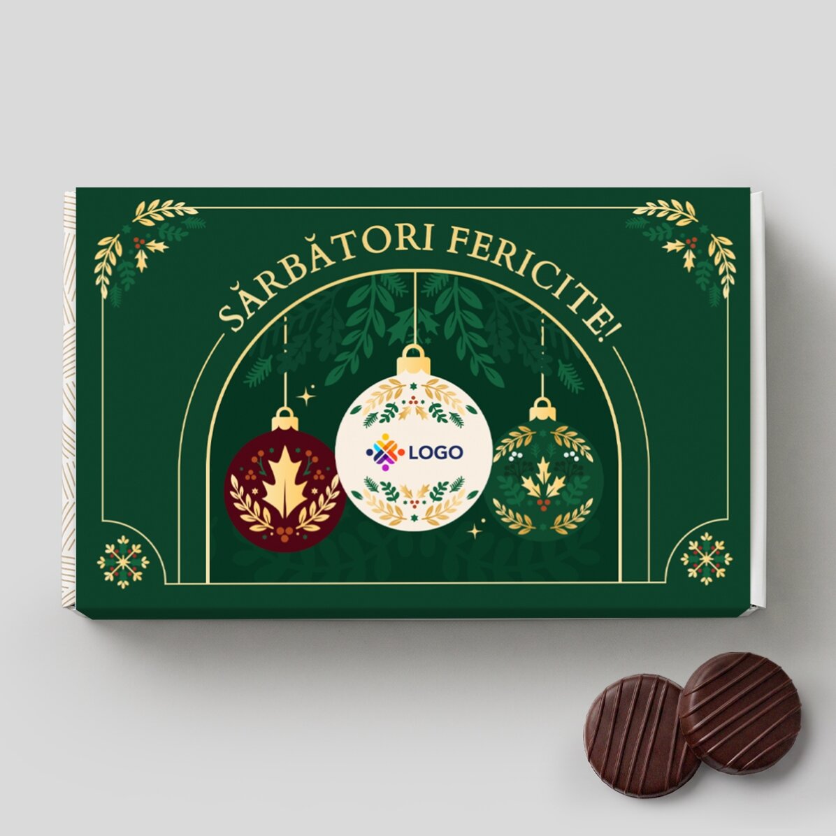 Coffret cadeau - Édition de Noël avec des produits personnalisés avec un logo et un message