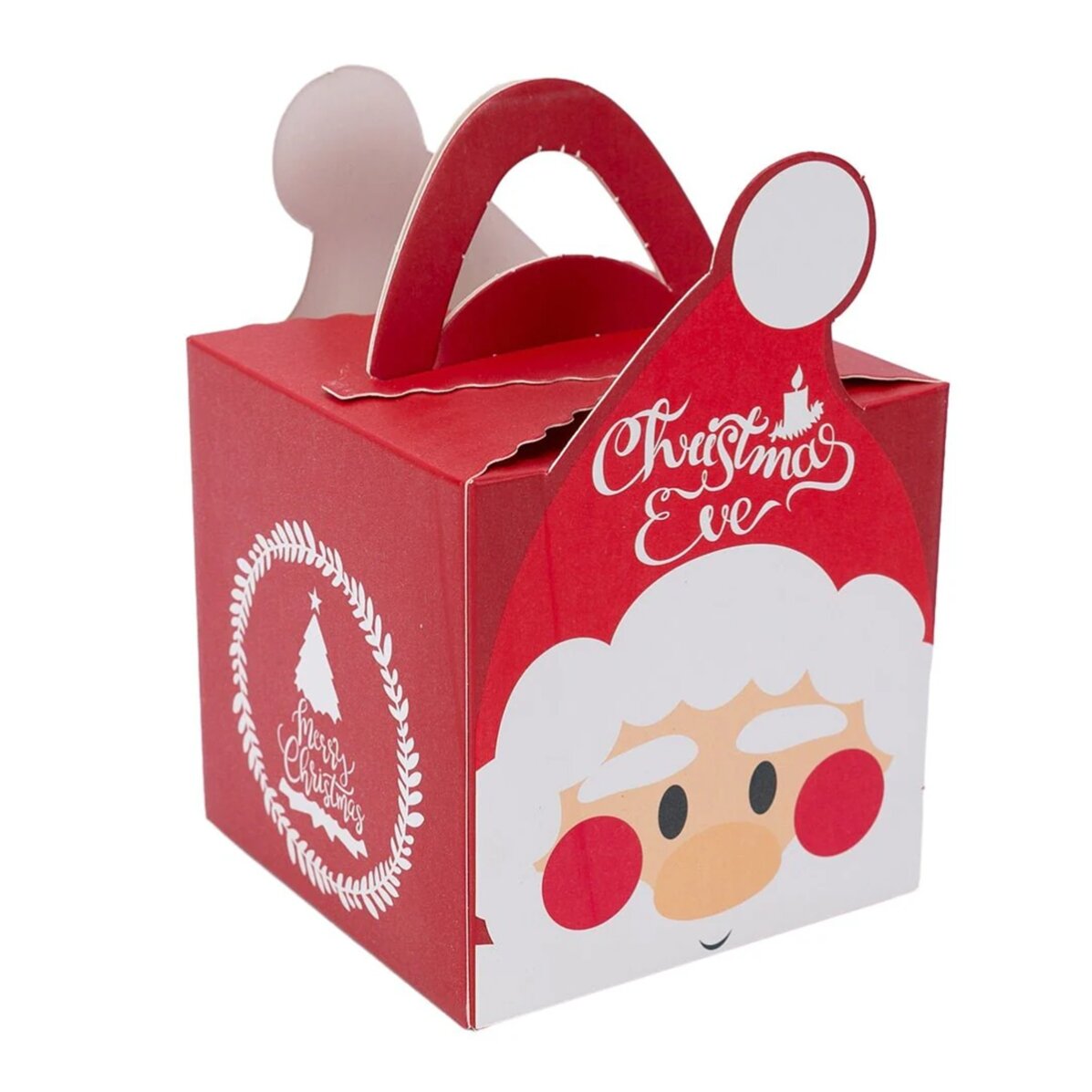 Coffret cadeau contenant des boules de Noël, des bonbons, des décorations et d