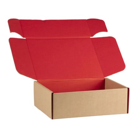 Craft box with red interior