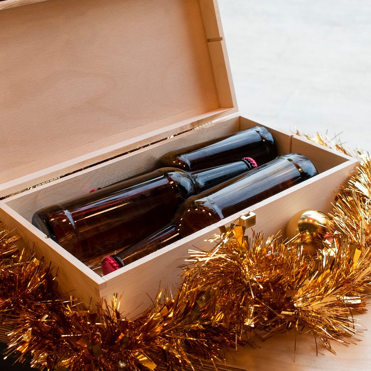 Caisse à bière personnalisée pour trois bouteilles - Special Christmas Brew