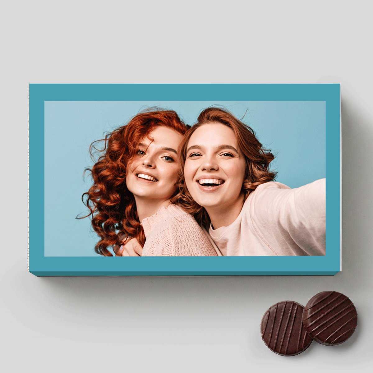 Boîte de bonbons à la crème personnalisée avec une photo