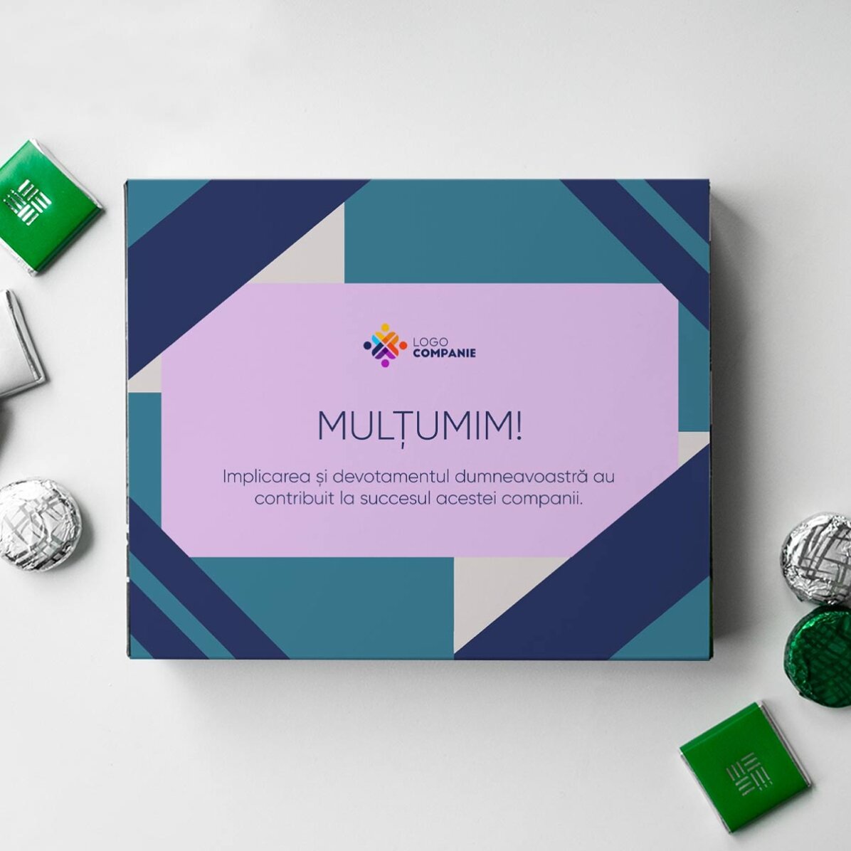 Boîte de bonbons personnalisée avec un message - Merci !