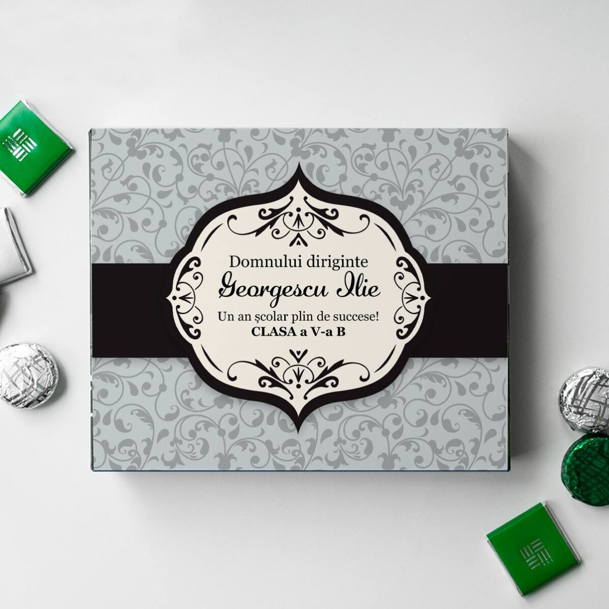 Boîte de bonbons personnalisée avec un message pour les professeurs