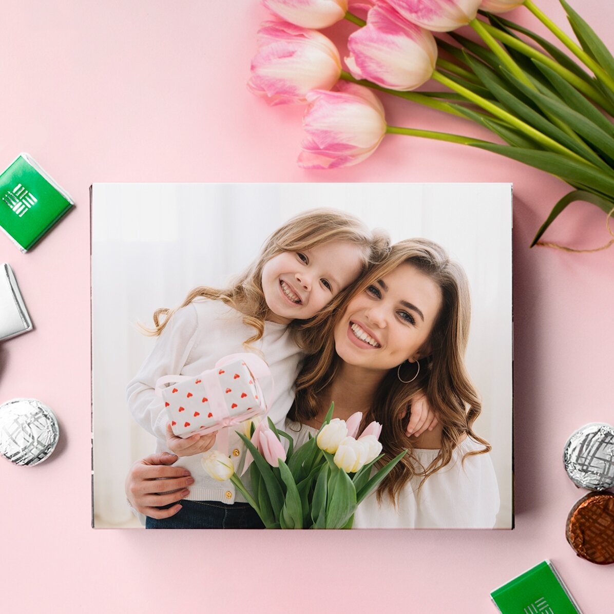 Boîte de bonbons personnalisée avec une photo