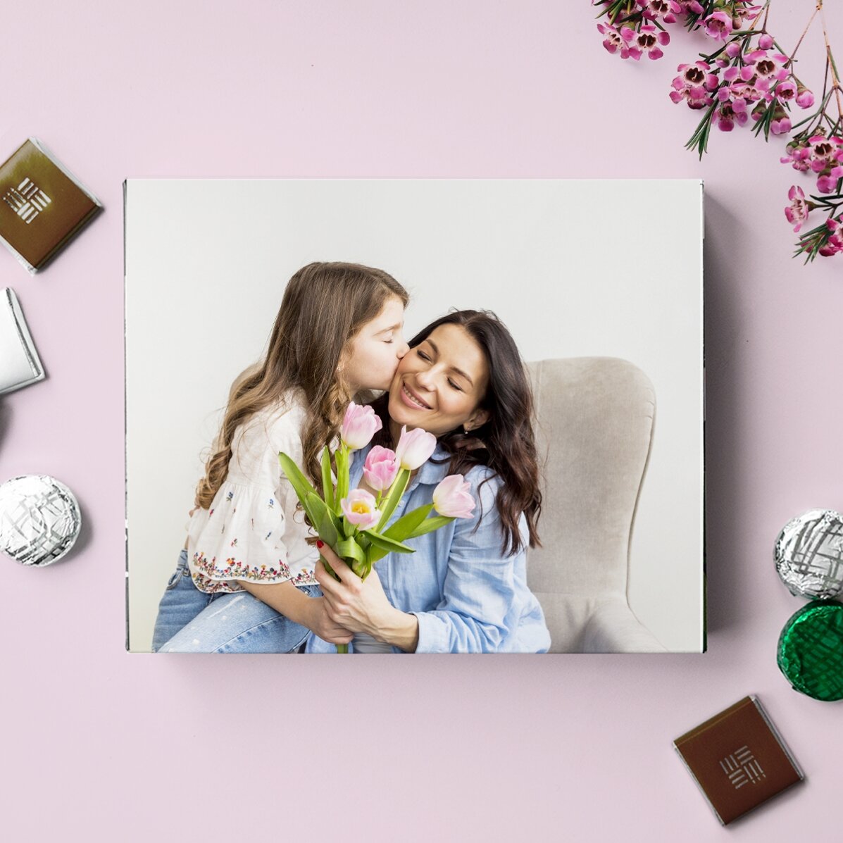Boîte de bonbons personnalisée avec une photo