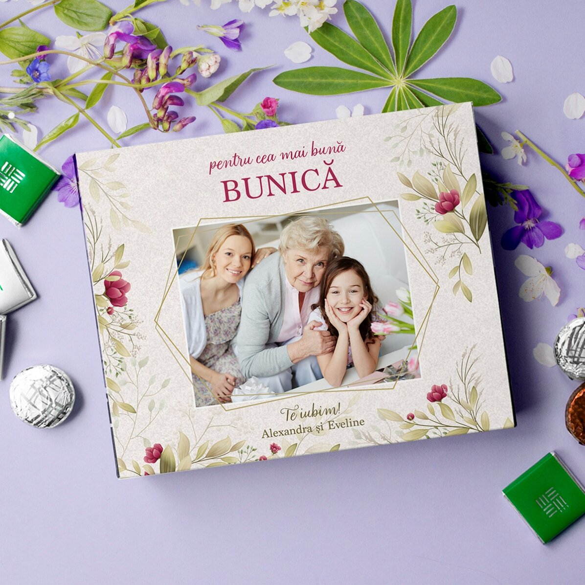 Boîte de bonbons personnalisée avec photo et message - La meilleure