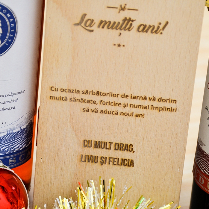 Caisse de vin personnalisée - Joyeux Noël et bonne année !