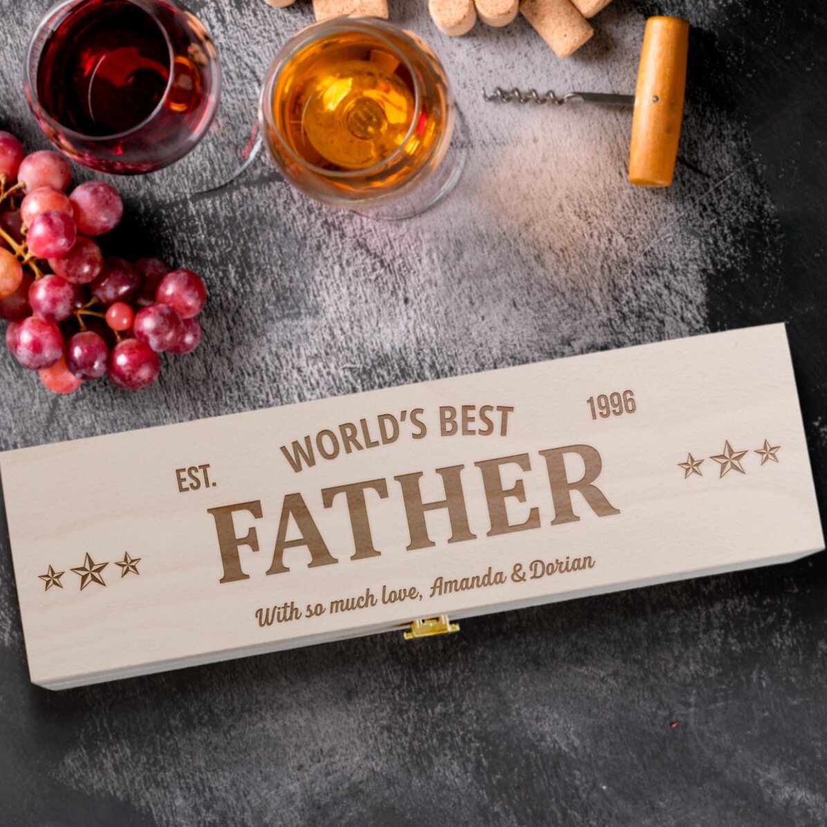 Coffret de vin personnalisé avec message - The best