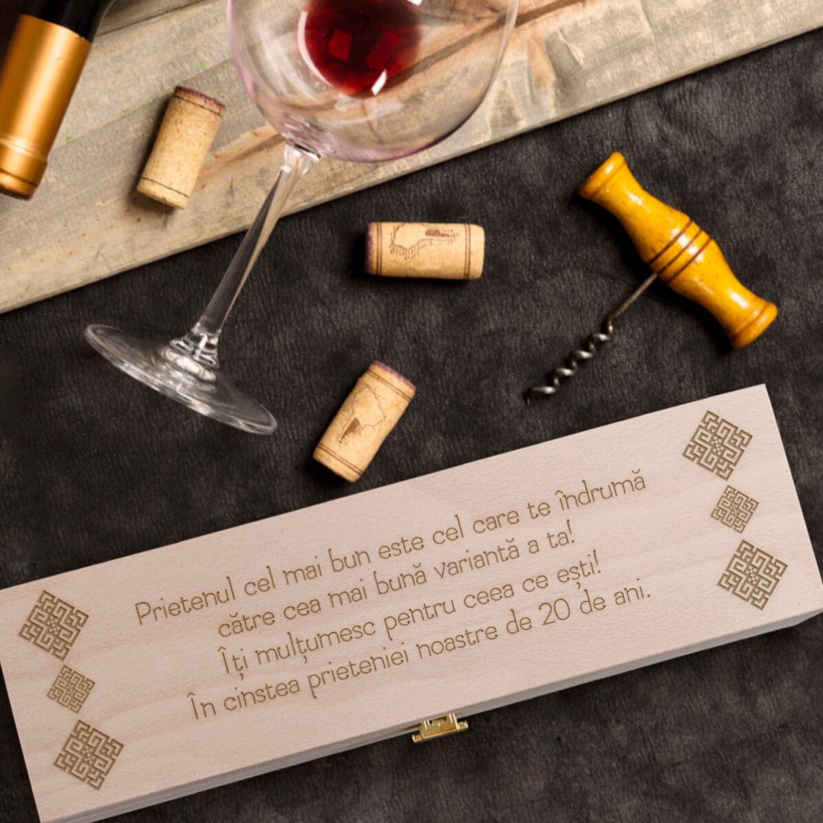 Coffret de vin personnalisé avec inscription - Anniversaire d