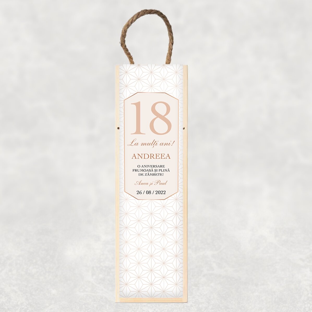 Coffret de vin personnalisé avec inscription - Anniversaire