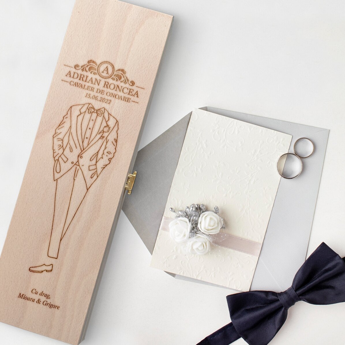 Caisse de vin personnalisée avec inscription - Garçon d