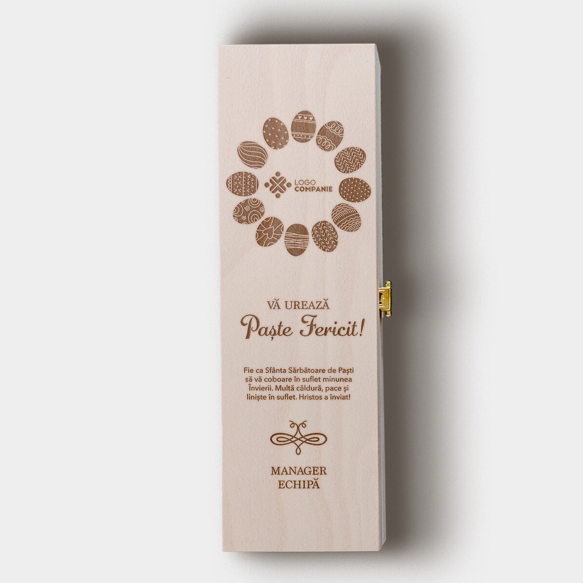 Coffret de vin personnalisé avec texte et logo - Eggcellent Easter