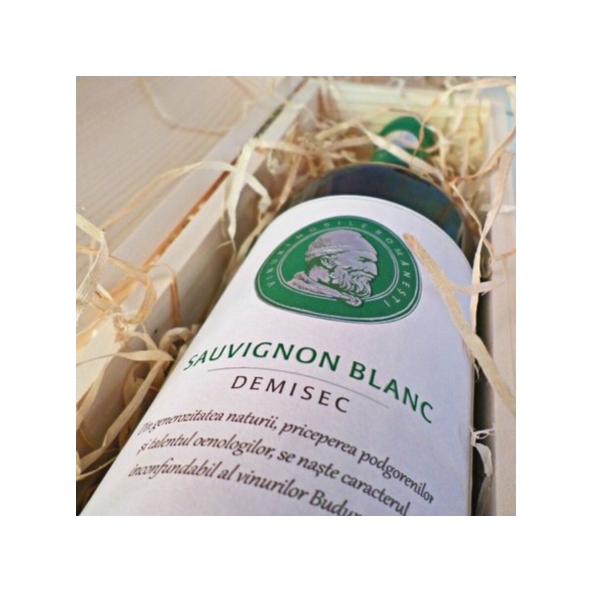 Caisse de vin personnalisée avec un message - Vœux de Noël