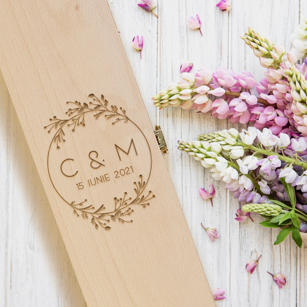 Caisse de vin personnalisée - Mariage