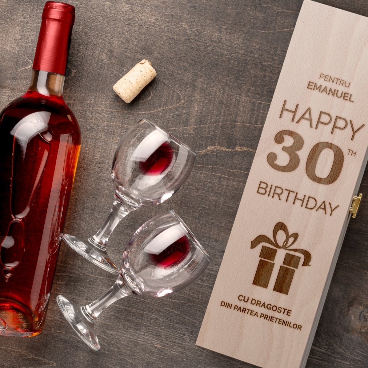 Coffret de vin personnalisé - Cadeau d