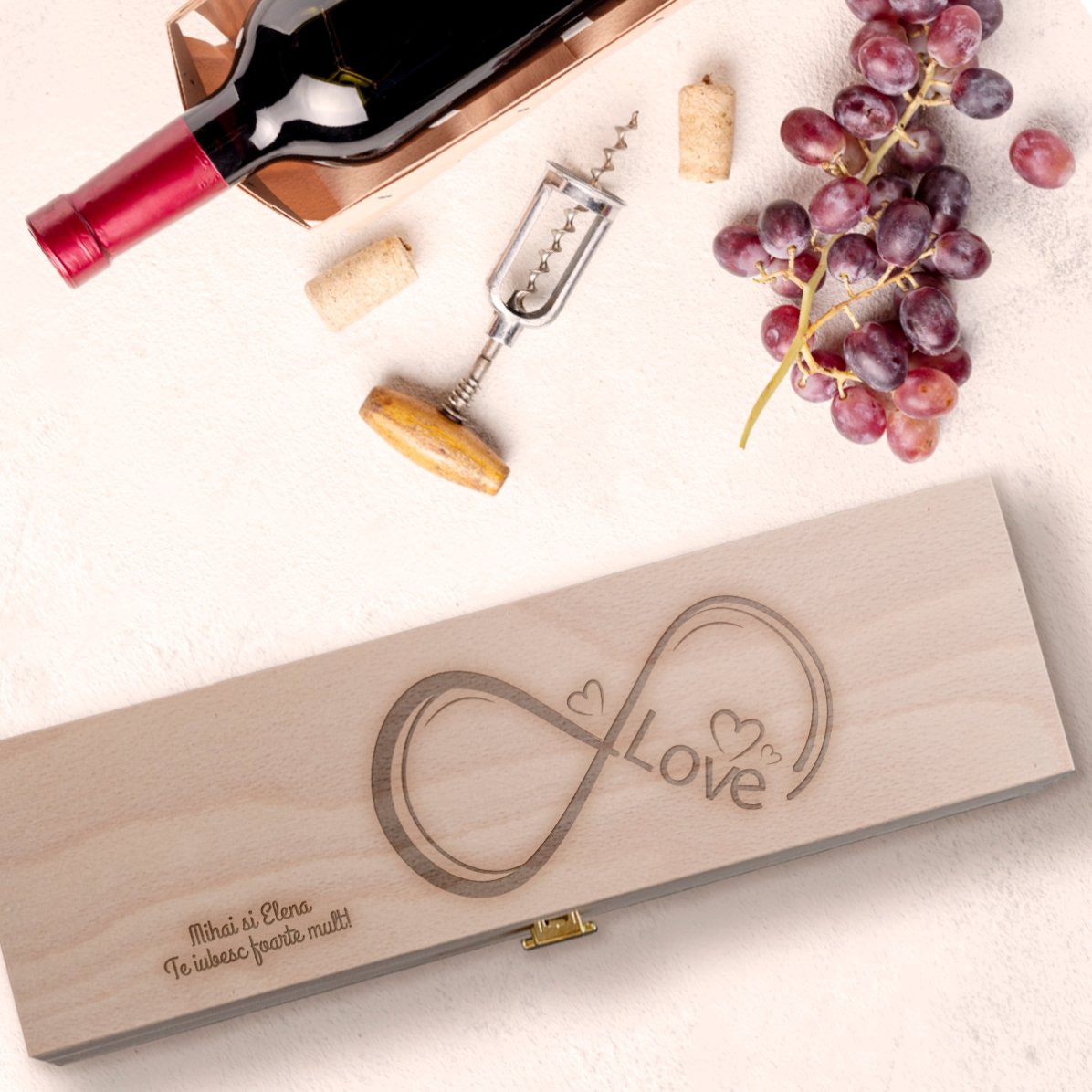 Coffret de vin personnalisé - Infinite Love