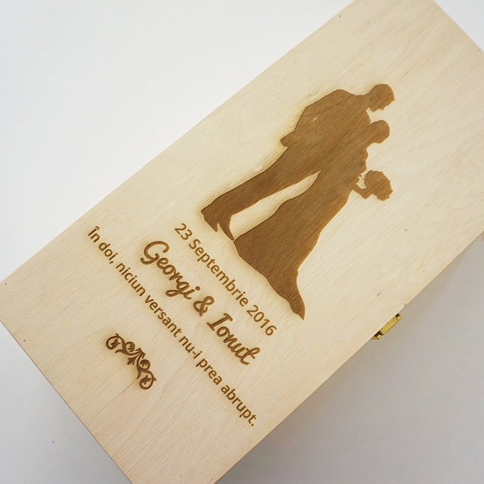Coffret à vin personnalisé pour deux bouteilles - Deux âmes