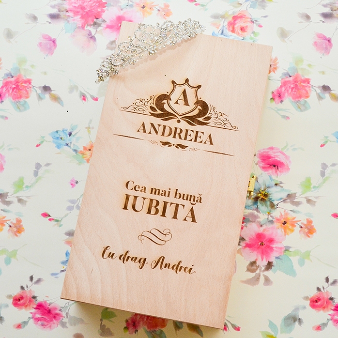 Coffret à vin personnalisé pour deux bouteilles - modèle « nom vintage »