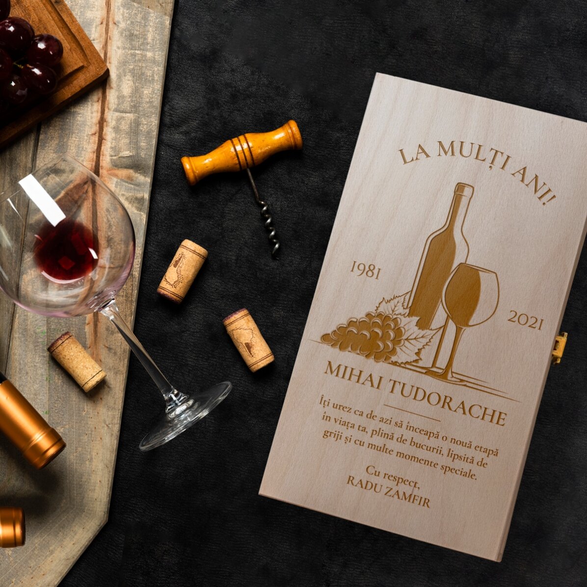 Coffret à vin personnalisé pour deux bouteilles - Special Birthday