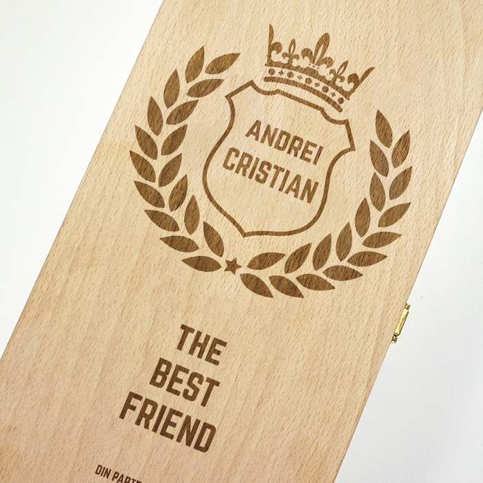 Coffret à vin personnalisé pour deux bouteilles - The Best