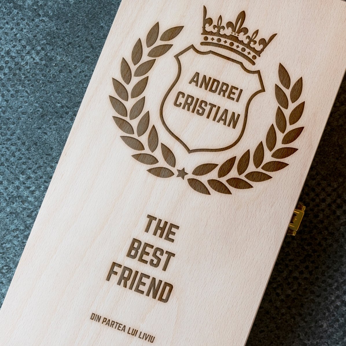 Coffret à vin personnalisé pour deux bouteilles - The Best