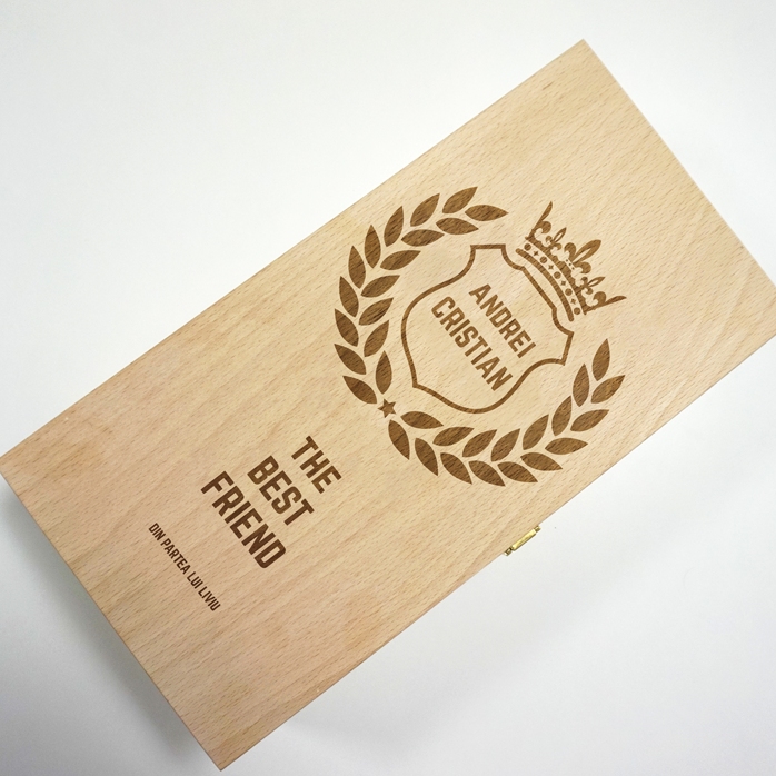 Coffret à vin personnalisé pour deux bouteilles - The Best