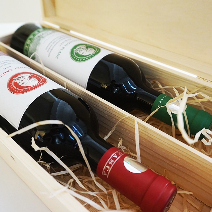 Coffret à vin personnalisé pour deux bouteilles - The Best