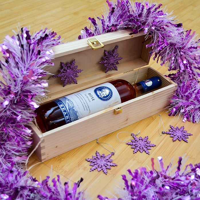Caisse de vin personnalisée - Joyeuses fêtes