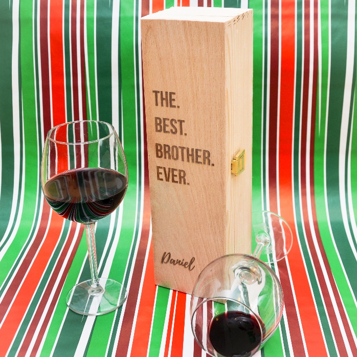 Caisse de vin personnalisée - « the best brother ever »