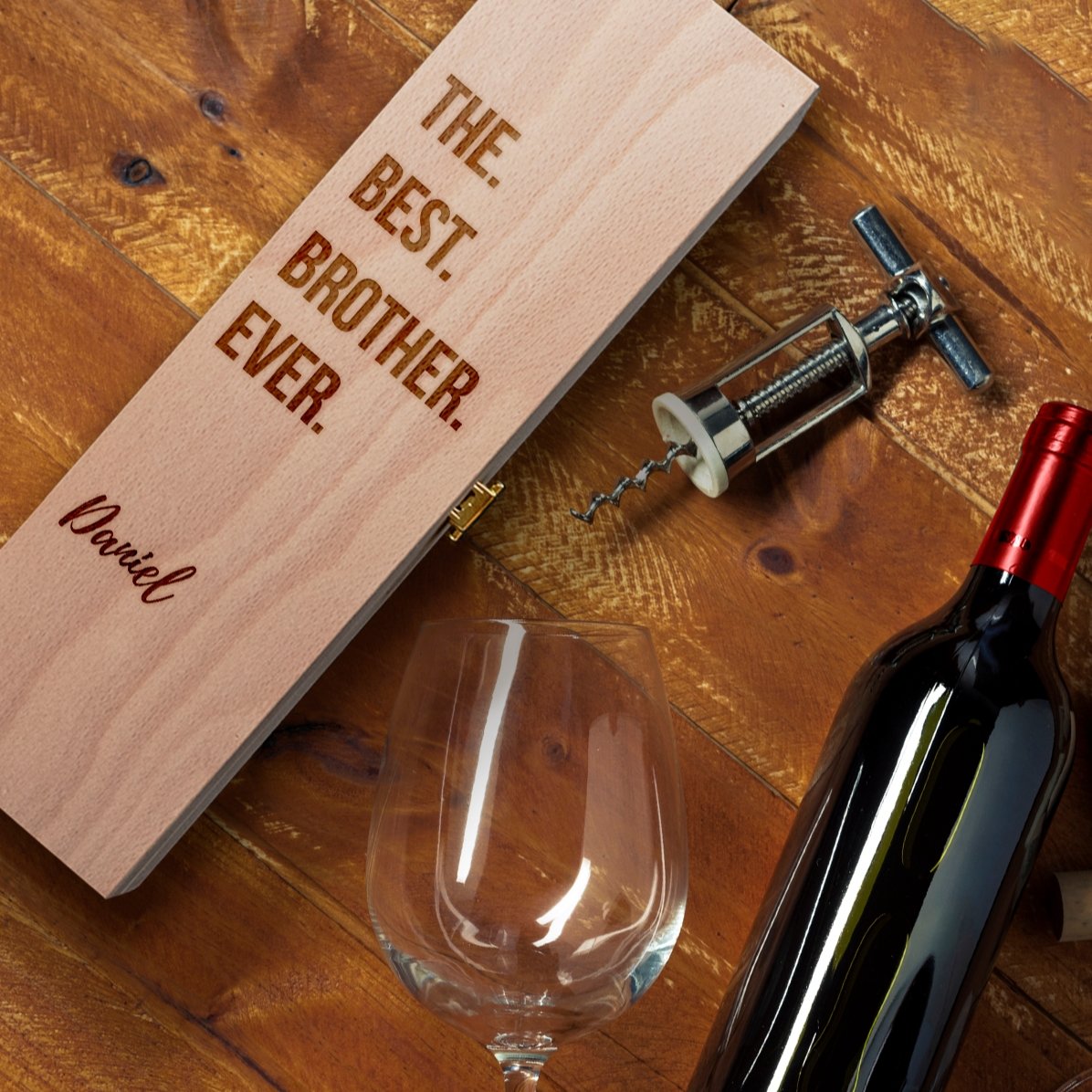 Caisse de vin personnalisée - « the best brother ever »