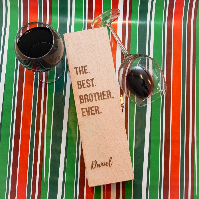 Caisse de vin personnalisée - « the best brother ever »