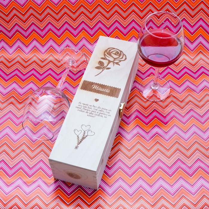 Coffret de vin personnalisé - La rose de l