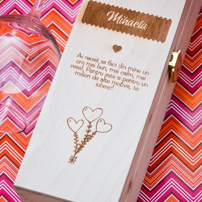 Coffret de vin personnalisé - La rose de l