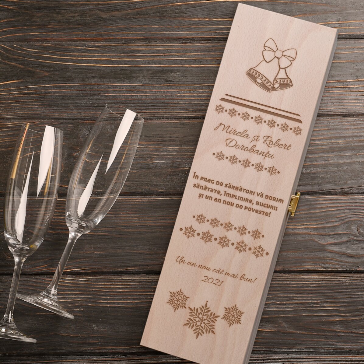 Coffret de vin mousseux personnalisé - Nouvel An