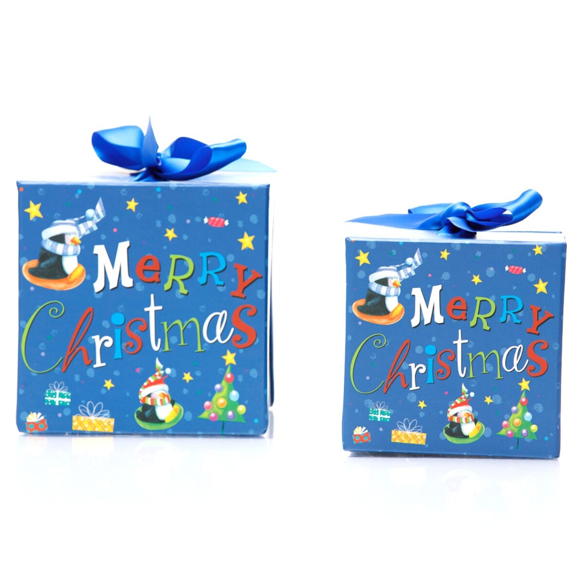 Coffret cadeau de Noël - modèle « cadeaux colorés »