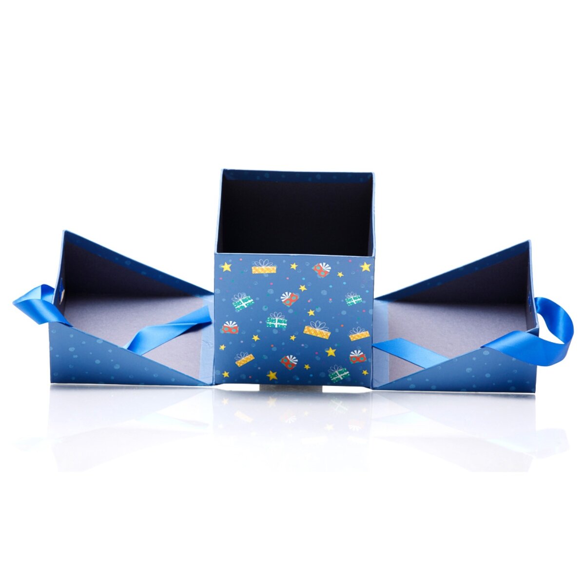 Coffret cadeau de Noël - modèle « cadeaux colorés »