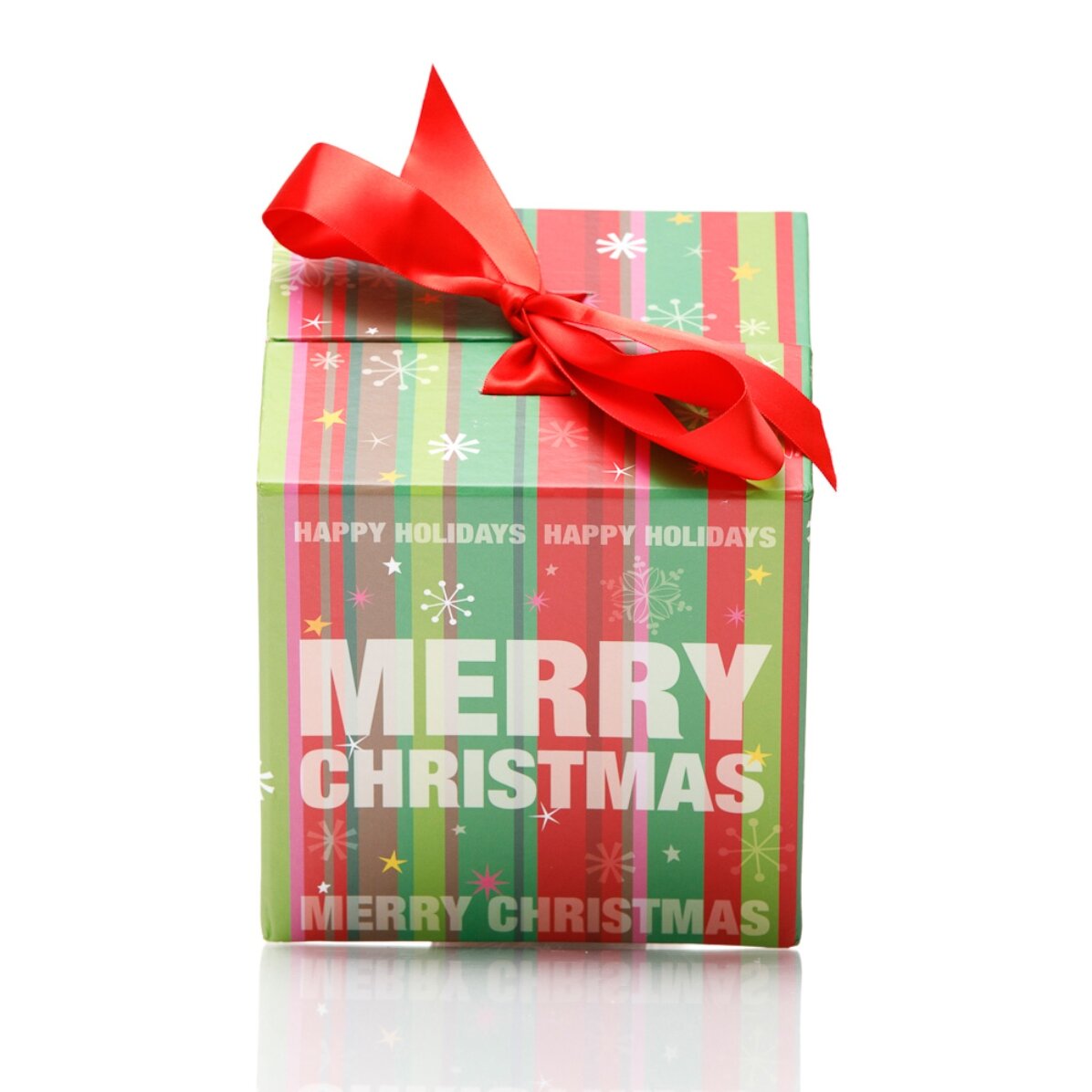 Coffret cadeau de Noël - motif flocons de neige
