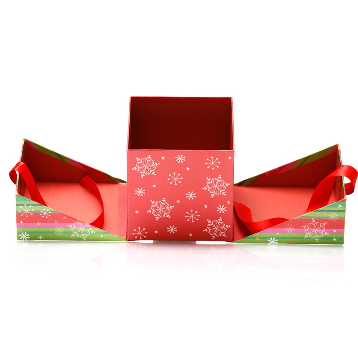 Coffret cadeau de Noël - motif flocons de neige
