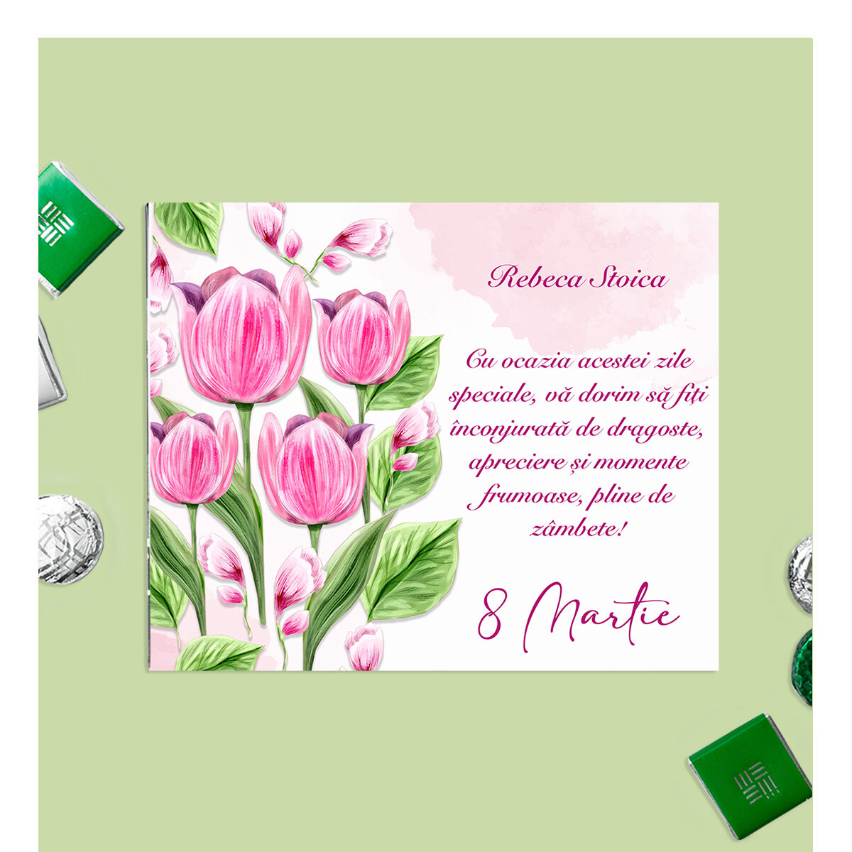 Boîtes de chocolats personnalisées pour le 8 mars