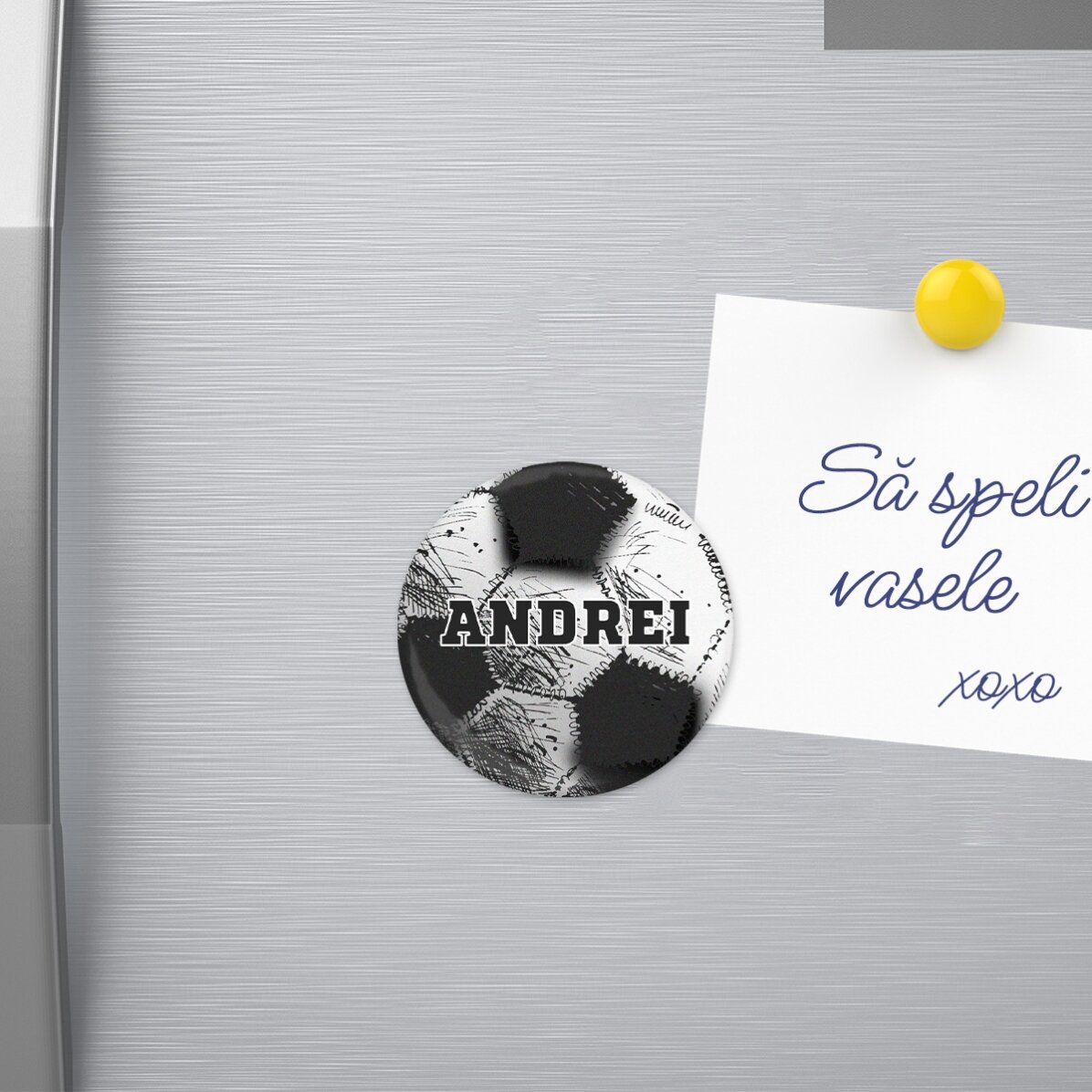 Ouvre-bouteille magnétique personnalisé avec message - Ballon de football