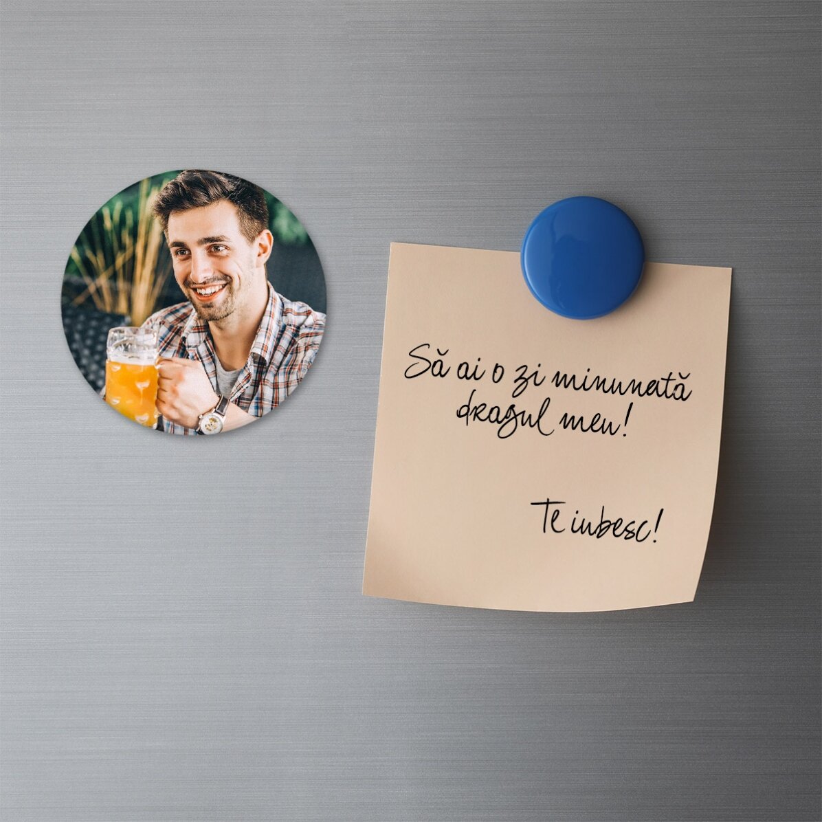 Décapsuleur à aimant personnalisé avec une photo