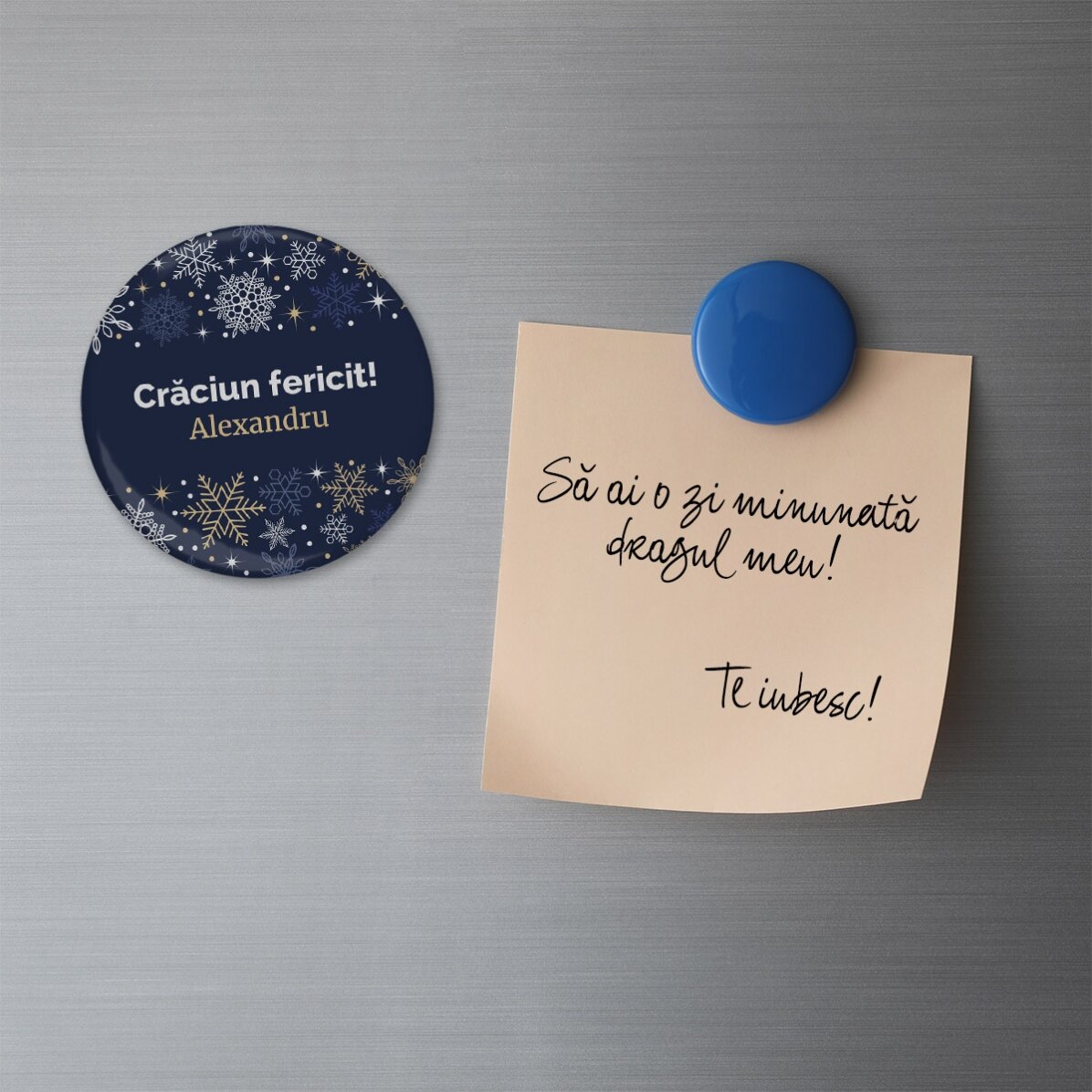 Ouvre-bouteille magnétique personnalisé avec inscription - Cadre de Noël