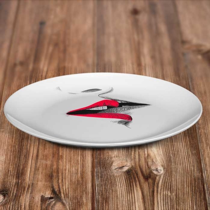 Assiette personnalisée Lips