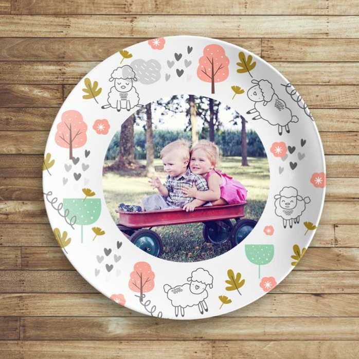 Assiette personnalisée avec une photo - Sheep