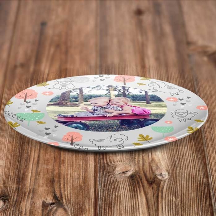 Assiette personnalisée avec une photo - Sheep