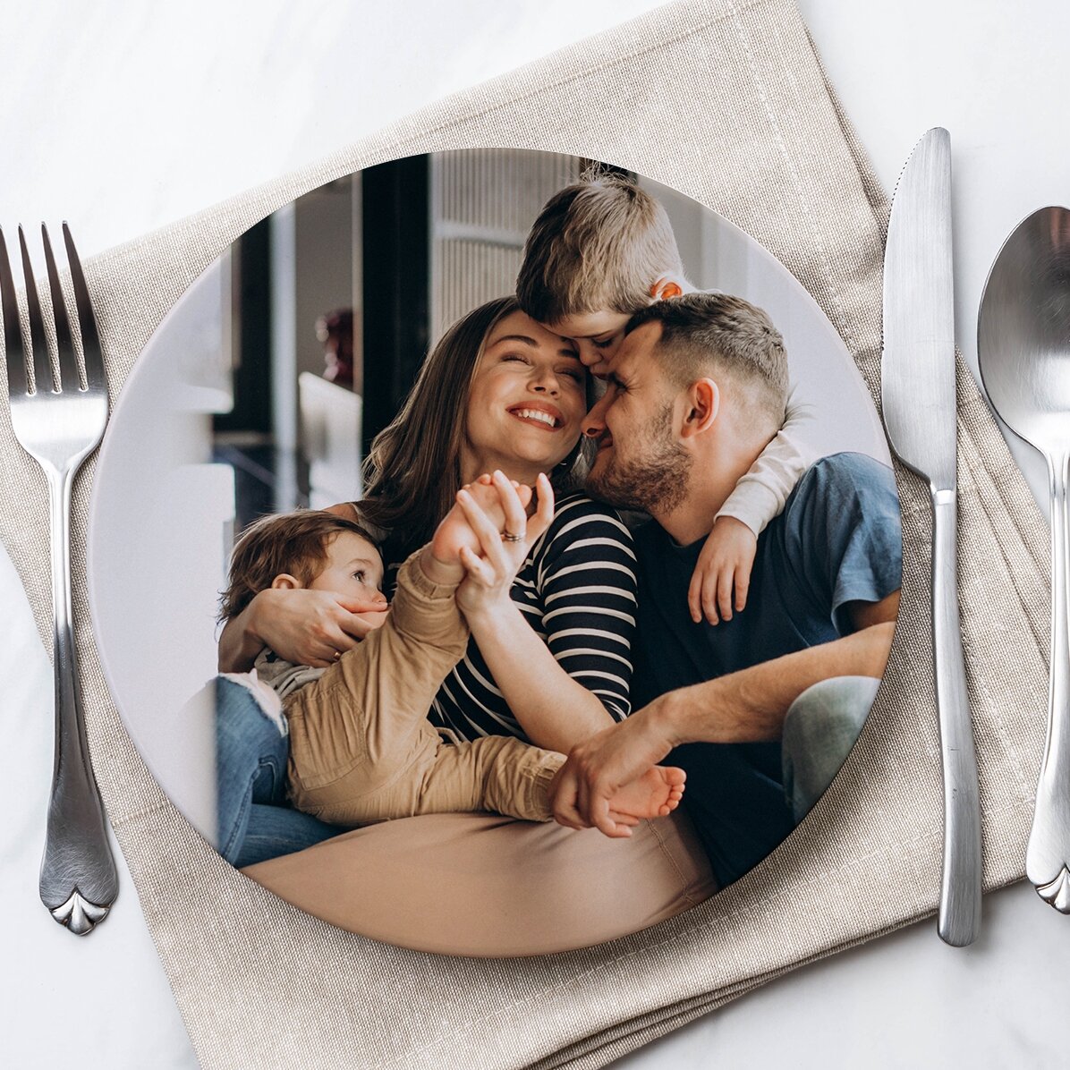 Assiette personnalisée avec une photo